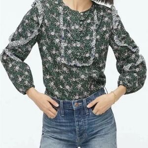 J. Crew Liberty Fabric Mixed Franklyn Floral Long-Sleeve Top